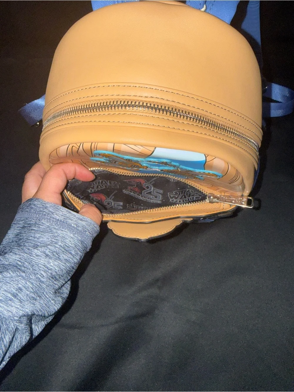 Loungefly Star Wars Podracing Mini Backpack in Peach and Light Blue